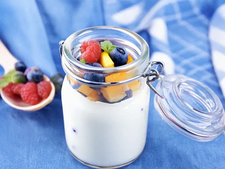 Pokal, Essen, Joghurt, Glas, Person