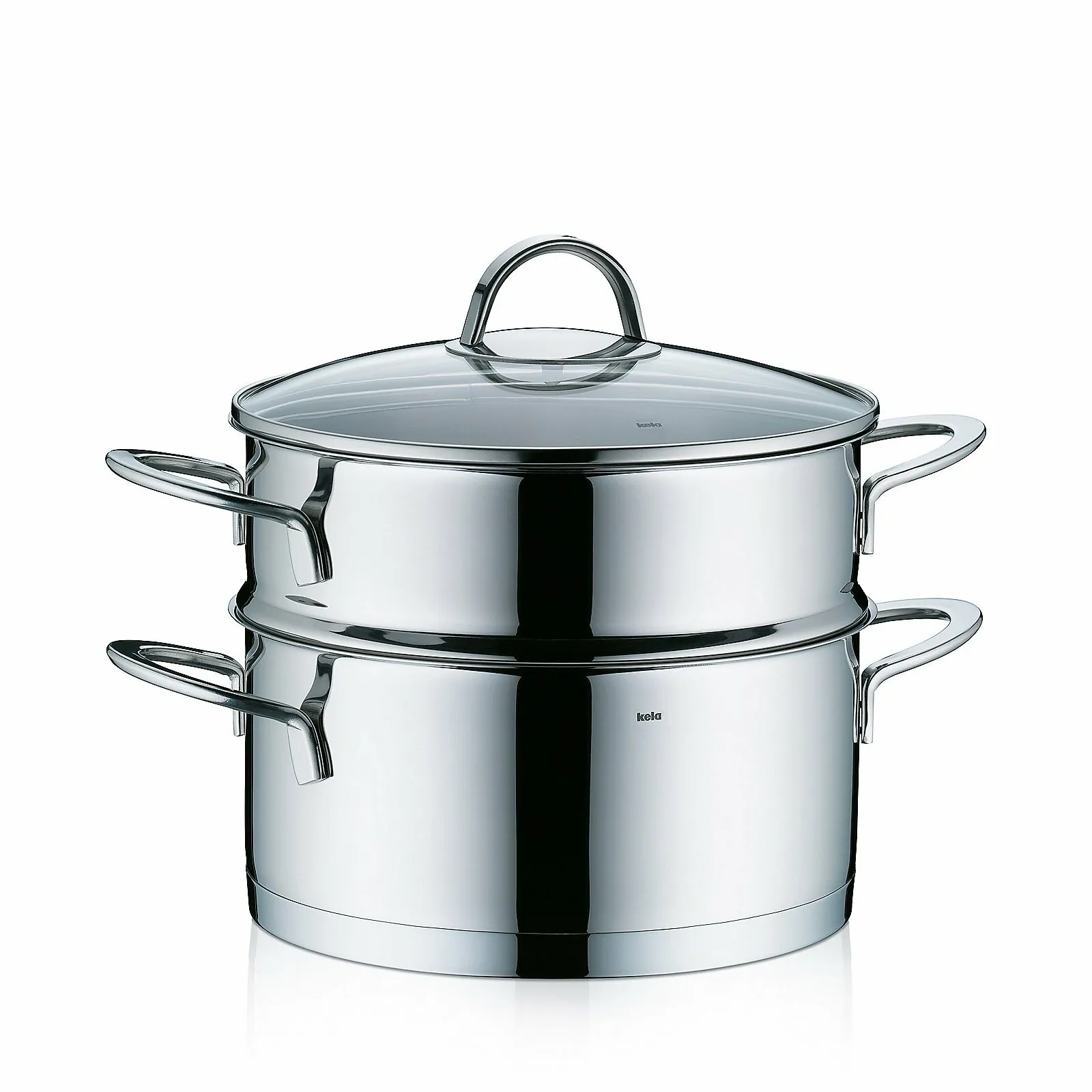 Praktischer Universal-Dünster Cailin in Silber für den Kochtopf