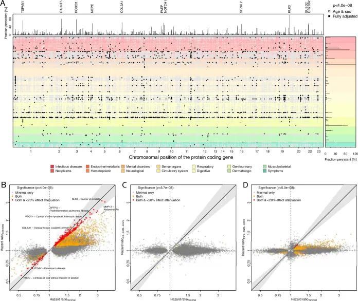 Protein-Inzidenz-Krankheits-Assoziationen