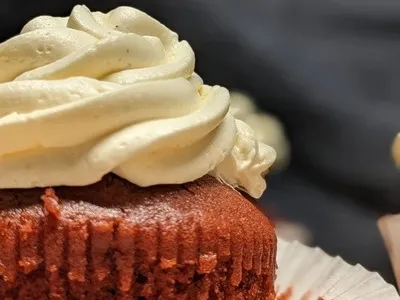 Red Velvet Cupcake mit Buttercreme