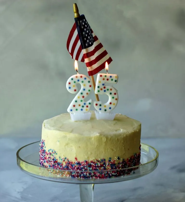 Rezeptkarte für den Funfetti Birthday Cake