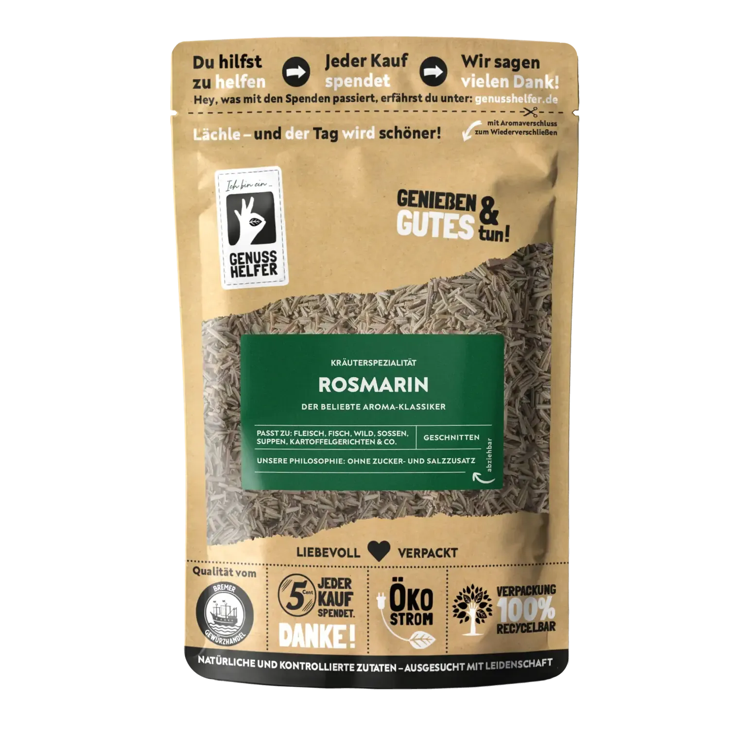 Rosmarin, geschnitten – ein würziger Klassiker der mediterranen Küche