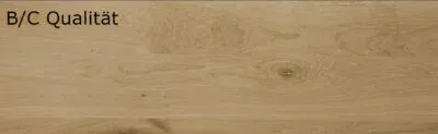 Rustikale Eichenholzplatte in B/C-Qualität mit charakteristischen Ästen