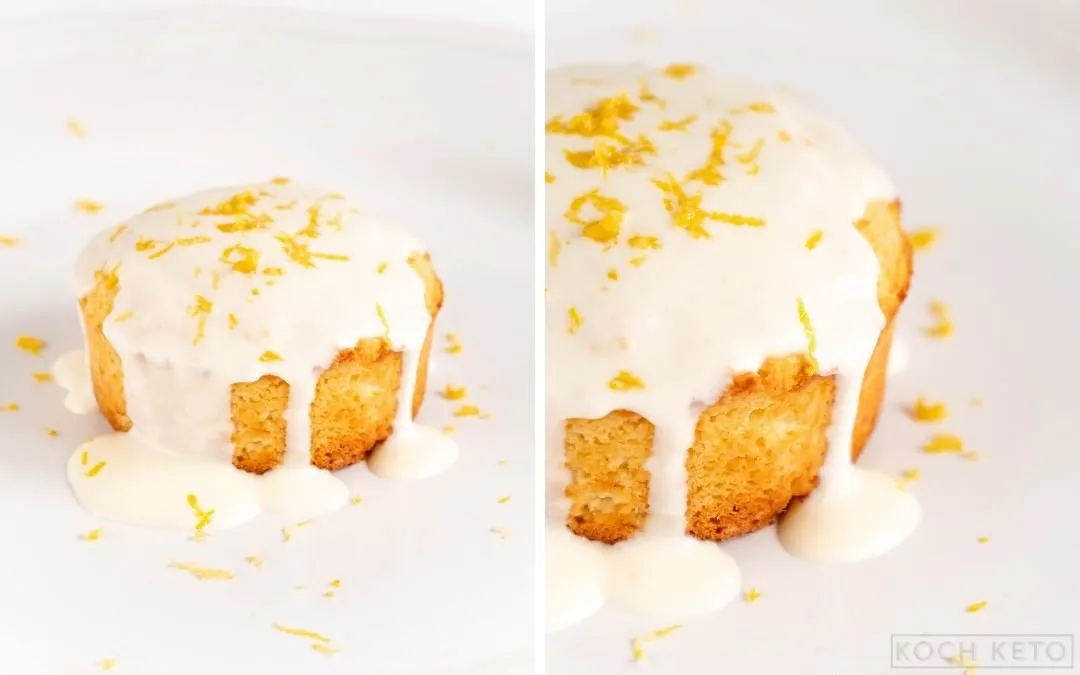 Saftiger & Einfacher Low Carb Keto Zitronenkuchen aus der Tasse ohne Kohlenhydrate & ohne Zucker Desktop Featured Image