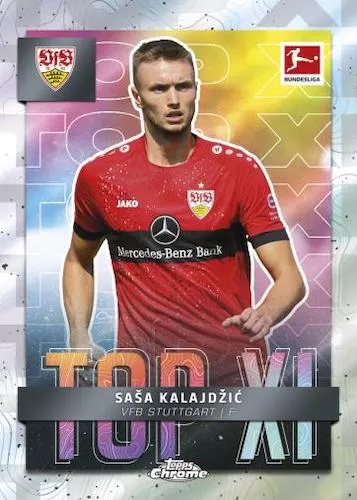 Sasa Kalajdzic Top XI Insert Karte aus der 2021-22 Topps Chrome Bundesliga