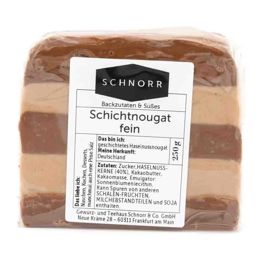 Schichtnougat - hell und dunkel geschichtet