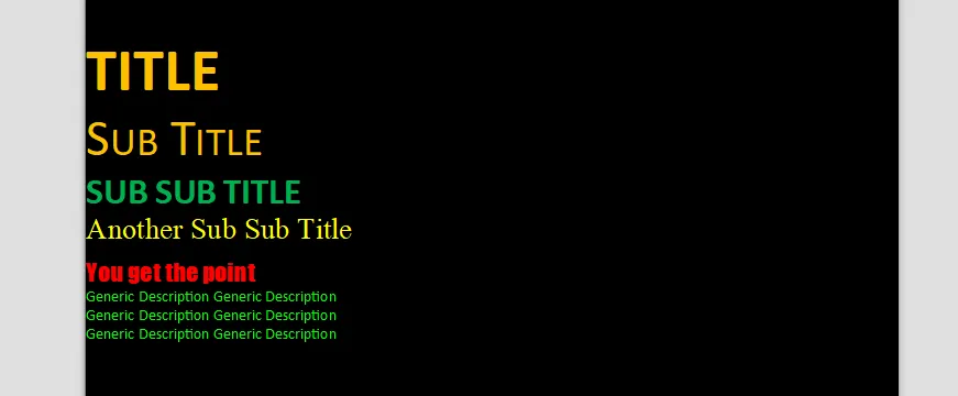 Screenshot desselben Dokuments in LibreOffice, das die veränderten Schriftstile zeigt