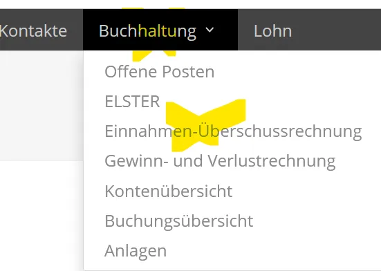 Screenshot Lexware Office