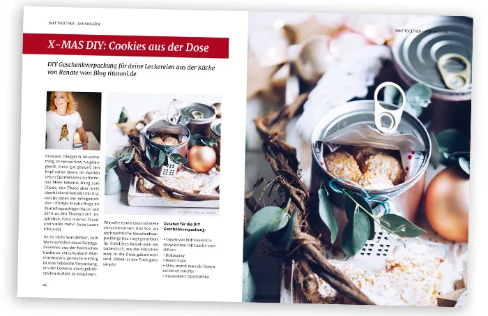 Seite aus dem Weihnachts-E-Book mit Rezepten und DIY-Projekten