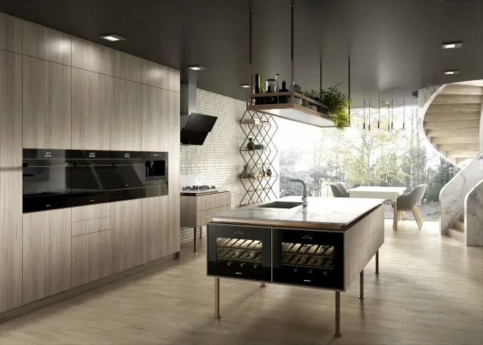 Smeg Dolce Stil Novo Designlinie in einer modernen Küche
