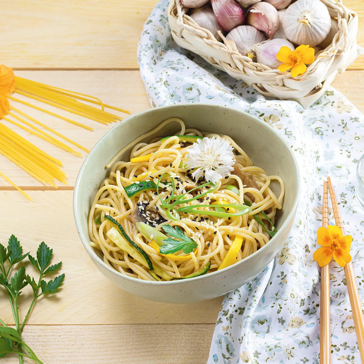 Spaghetti nach koreanischer Art