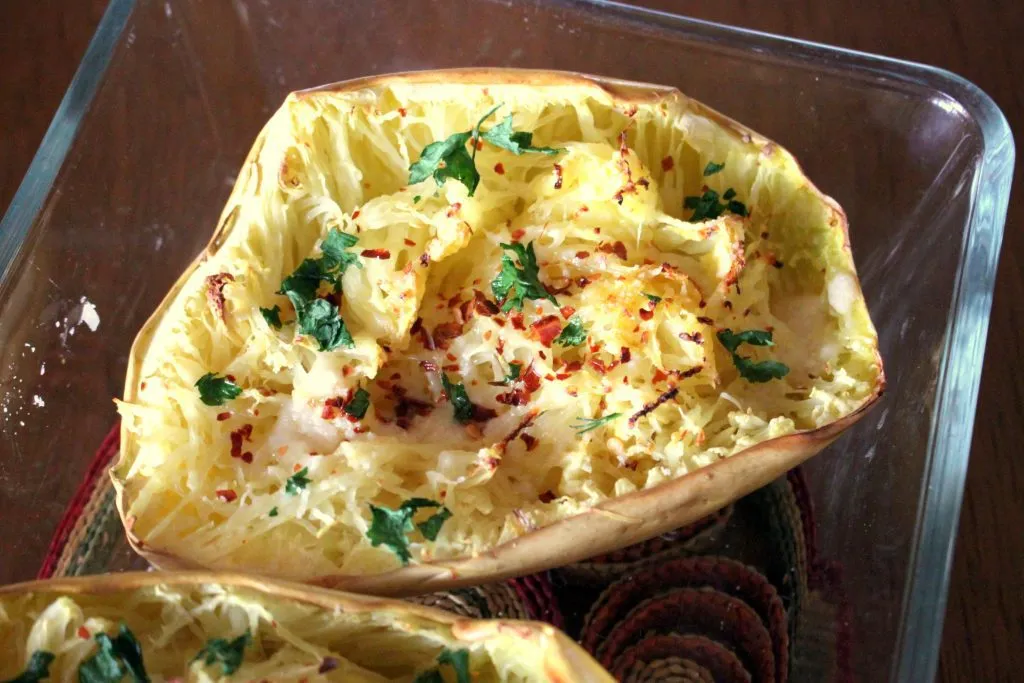 Spaghettikürbis von oben