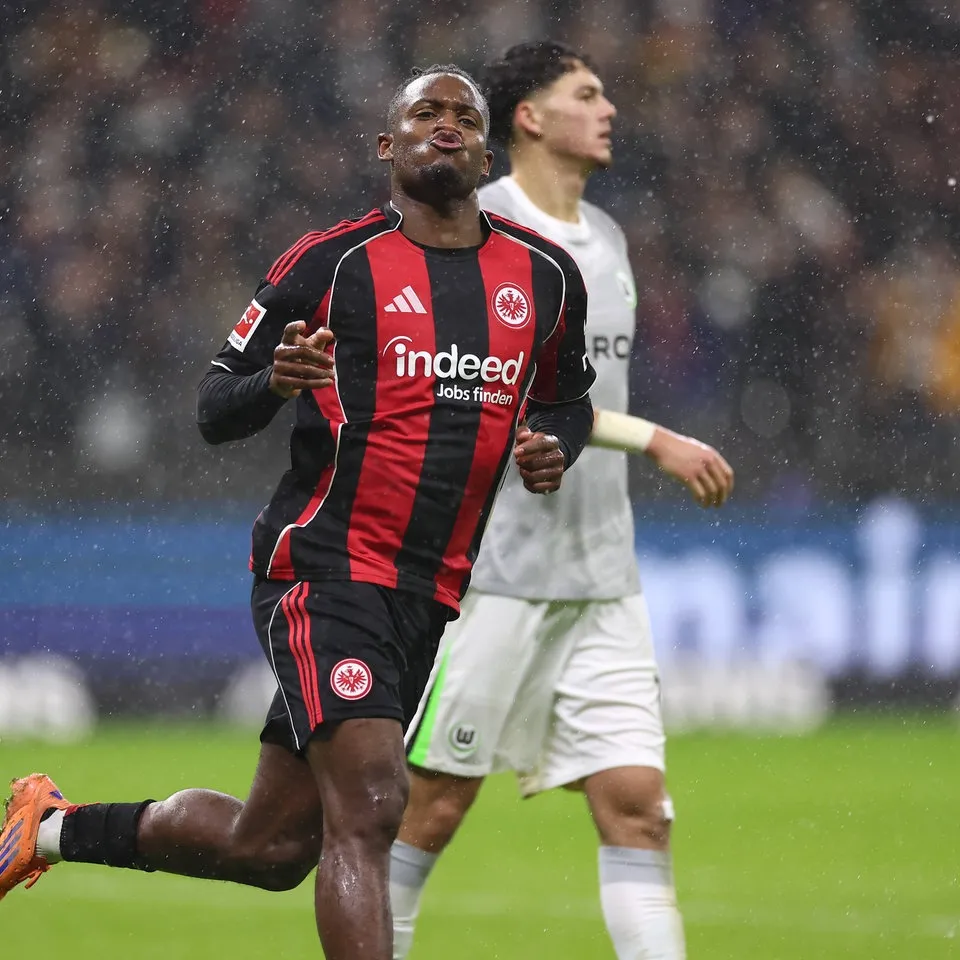 Spielszene aus dem Bundesligaspiel Eintracht Frankfurt gegen VfL Wolfsburg