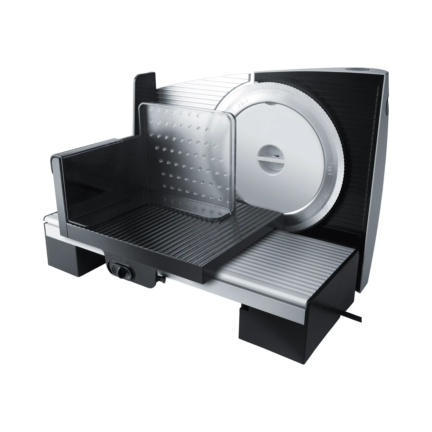 Steba Allesschneider AS 200 mit transparentem Auffangbehälter und präzisem Schneideblatt