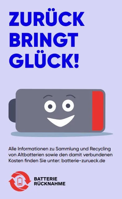 Symbol für Batterierückgabe