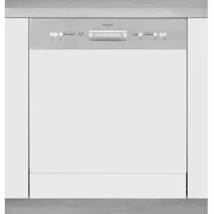 Teilintegrierter Exquisit Geschirrspüler in Silber (60 cm) mit sichtbarer Bedienleiste