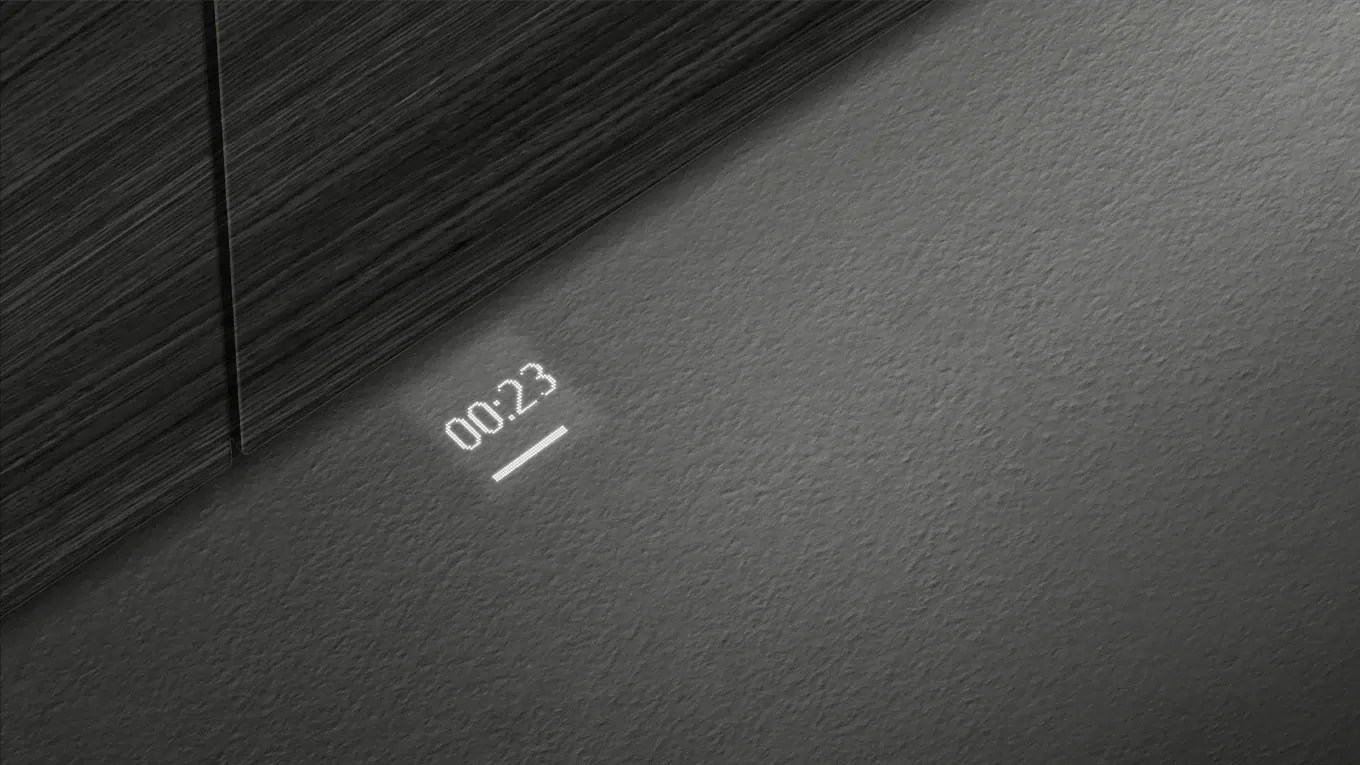 Timelight vom Siemens Geschirrspüler mit Zeitangabe