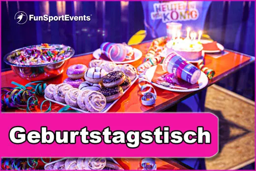 Tischdekoration für eine Geburtstagsfeier