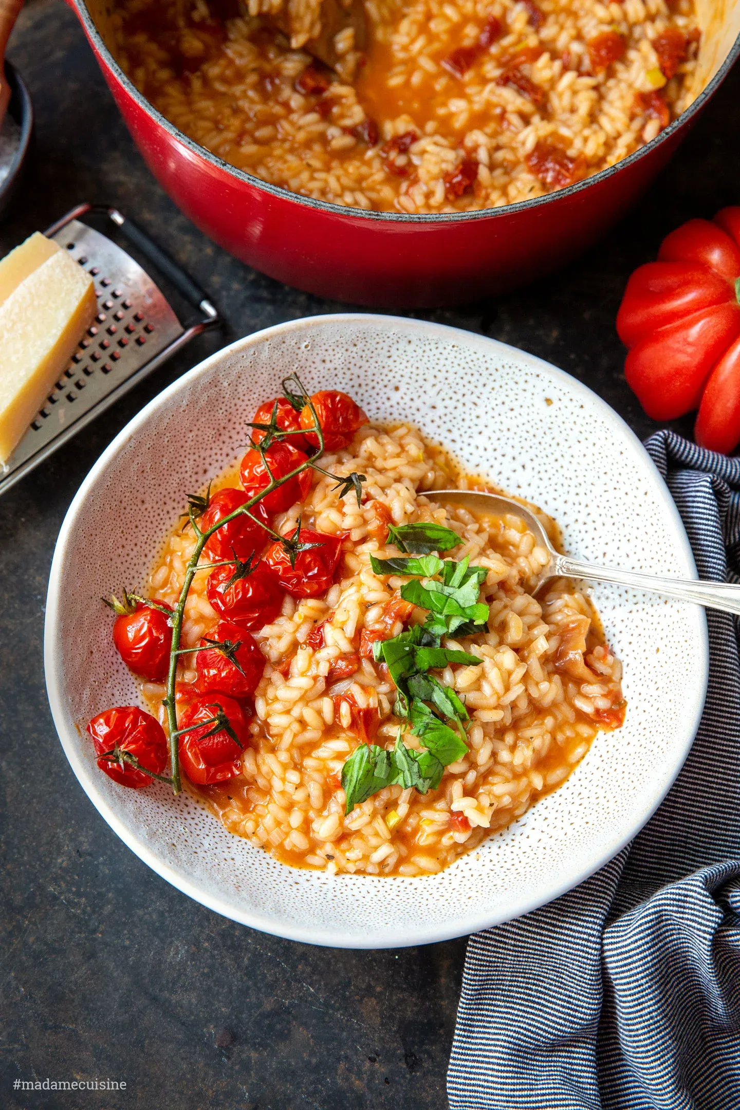 Tomaten-Risotto saftig und cremig