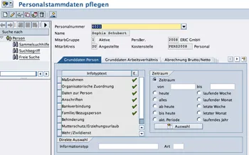 Transaktion zur Pflege von Personalstammdaten im SAP-System, ein zentrales Element der Personalverwaltung