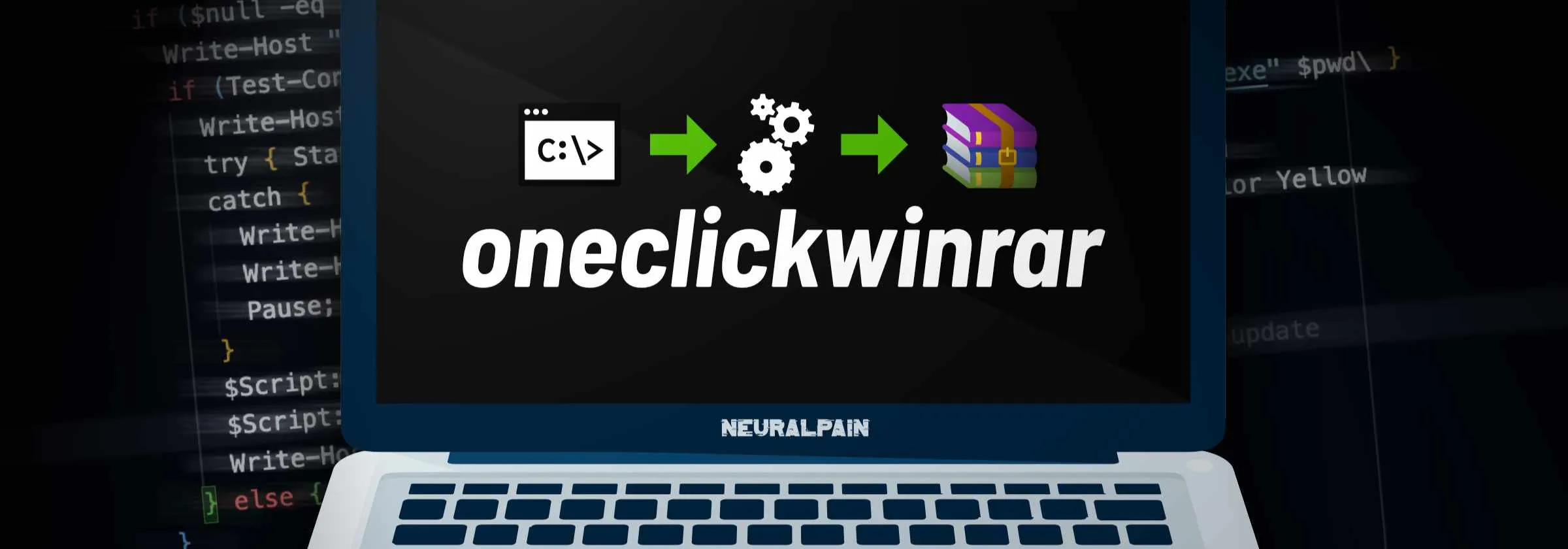 Übersicht des oneclickwinrar-Tools zur WinRAR-Installation
