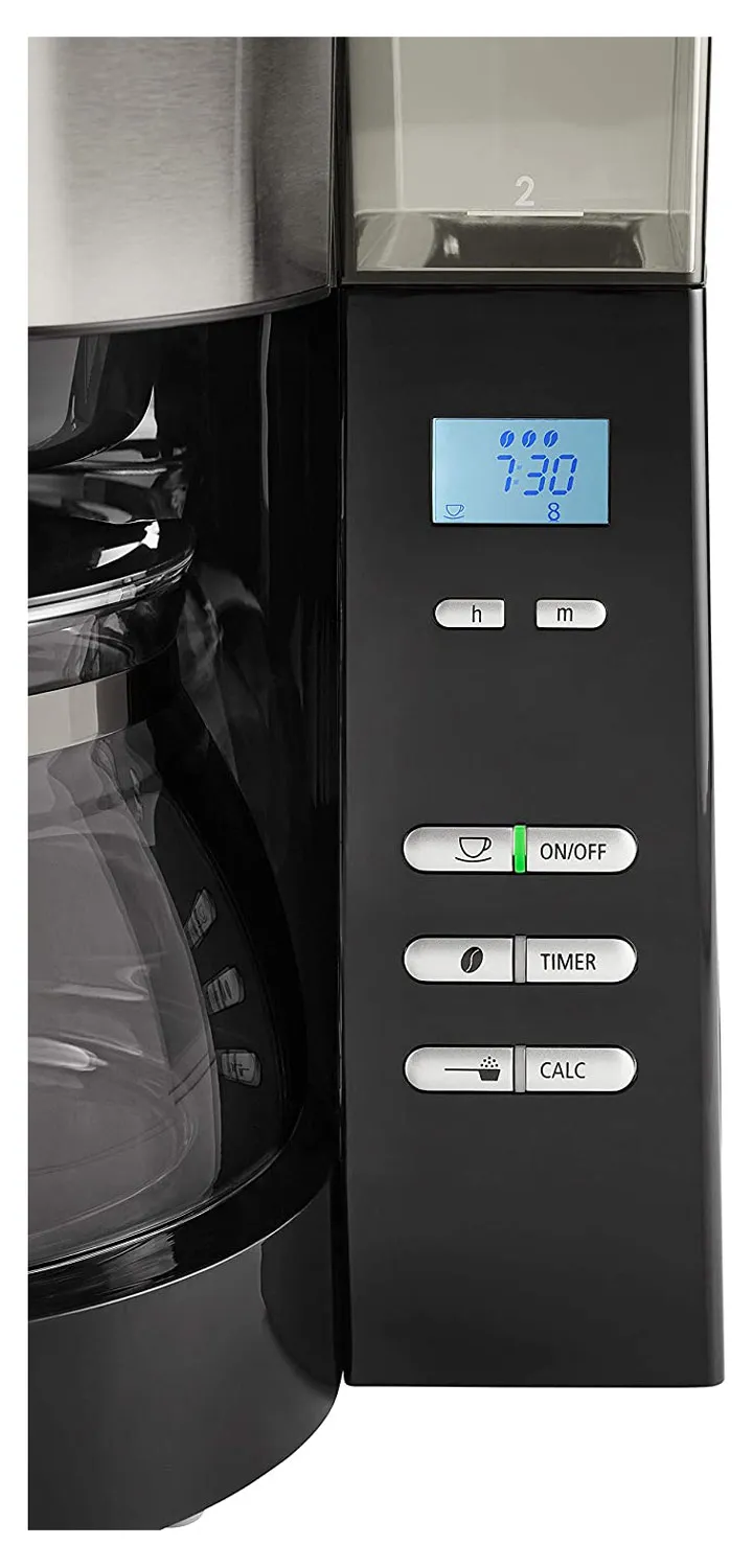 Übersichtliche Bedienelemente der Melitta Aromafresh Kaffeemaschine