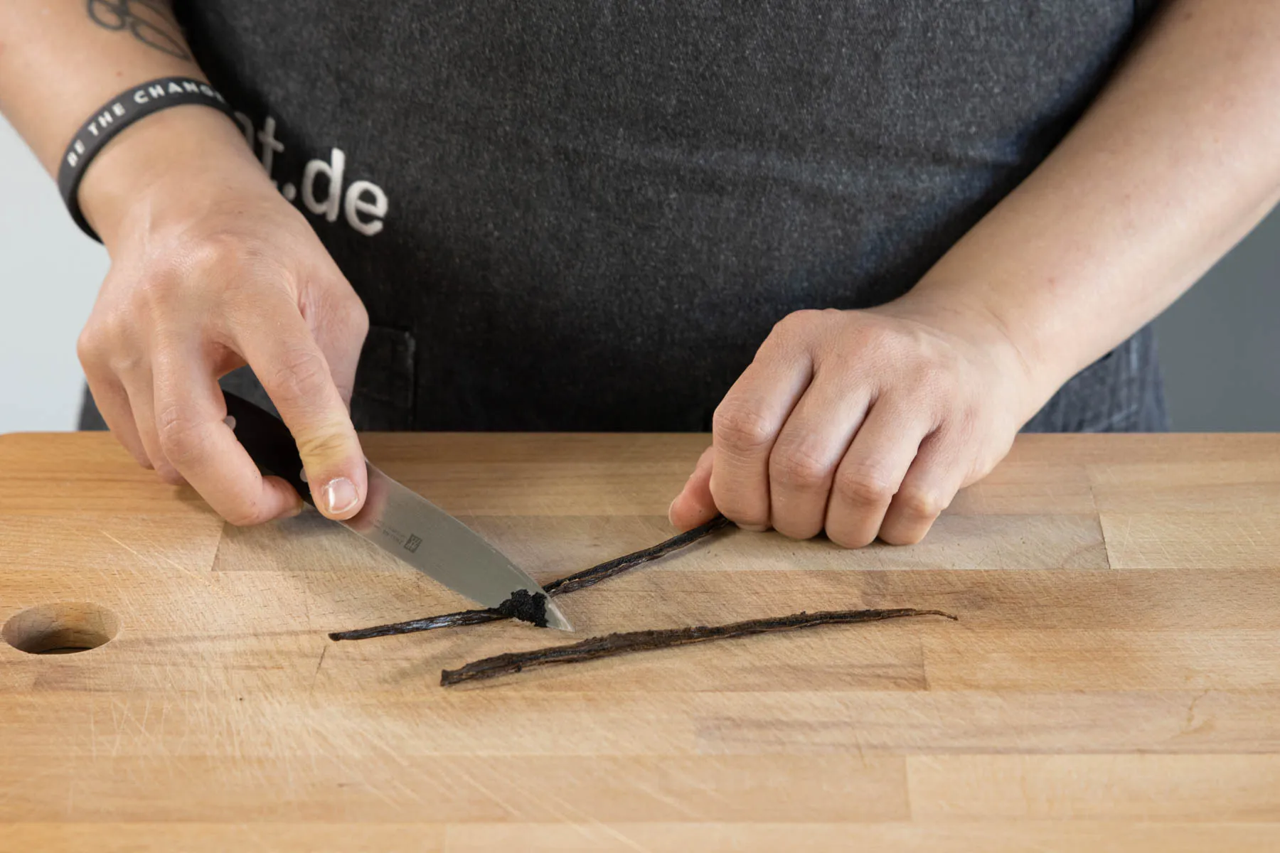 Vanillemark herauskratzen