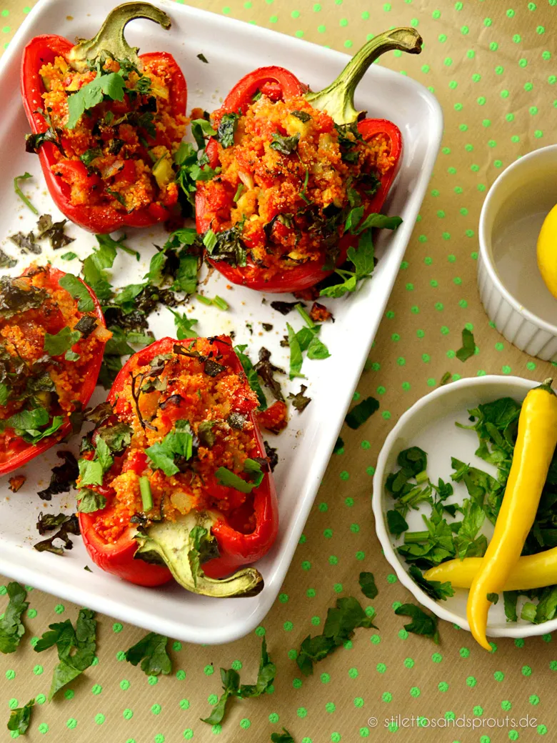 Vegan Stuffed Peppers nach Jamie Oliver
