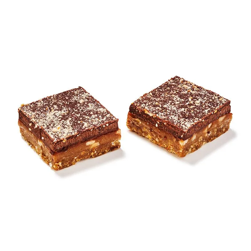 Vegane Schoko-Karamell-Kuchenstücke