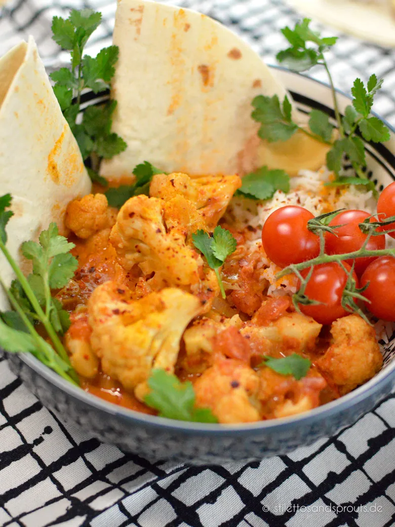 Veganes Gemüsecurry gesund und lecker Veganes Butter-Blumenkohl-Curry
