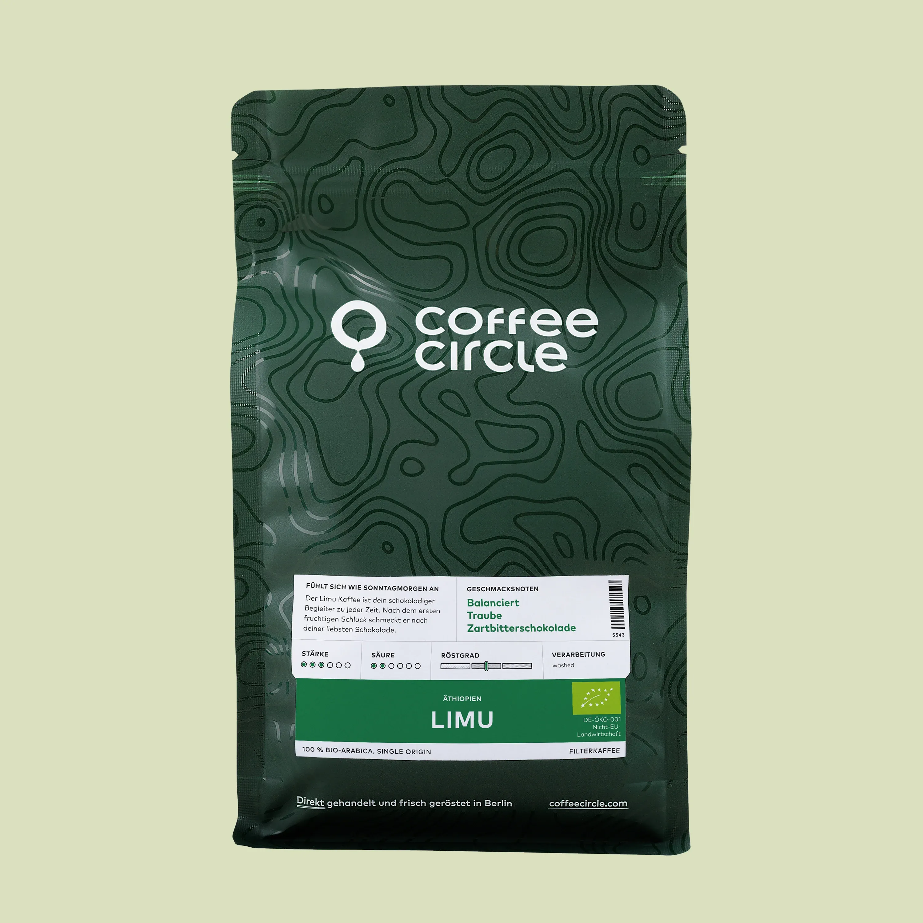 Verpackung von Limu Kaffee, 250g ganze Bohnen