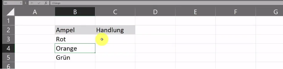 Verschachtelte WENN-Funktion mit erweiterter Ampel