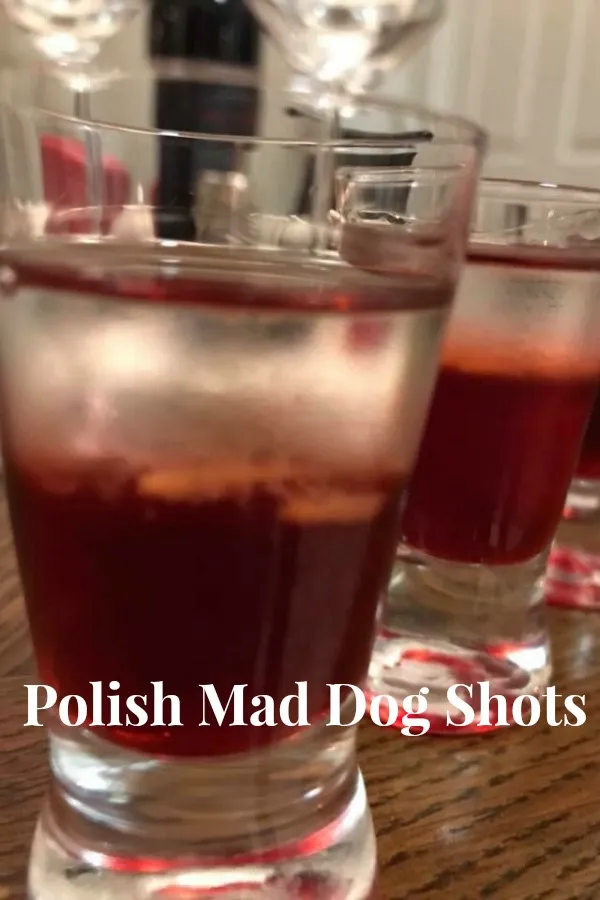 Vier Wściekły Pies Shots, bereit zum Servieren