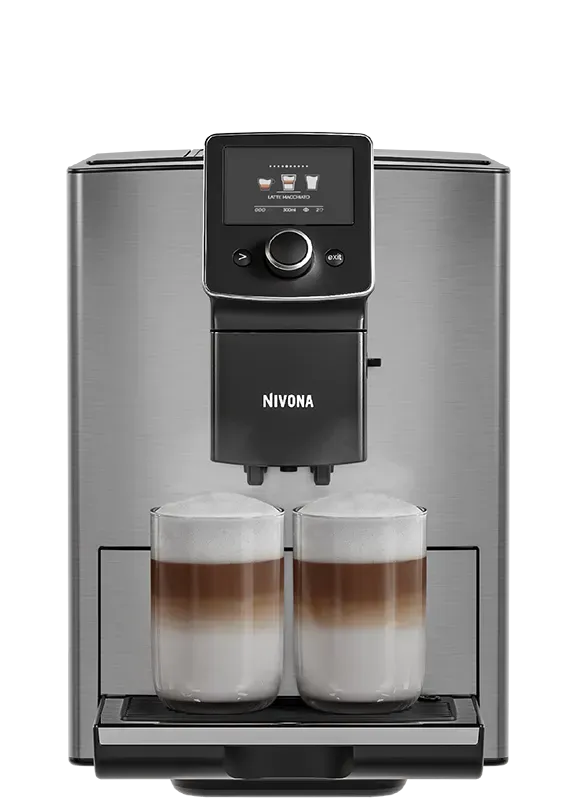 Vorderansicht des NIVONA NICR 8'25 Kaffeevollautomaten in Edelstahl