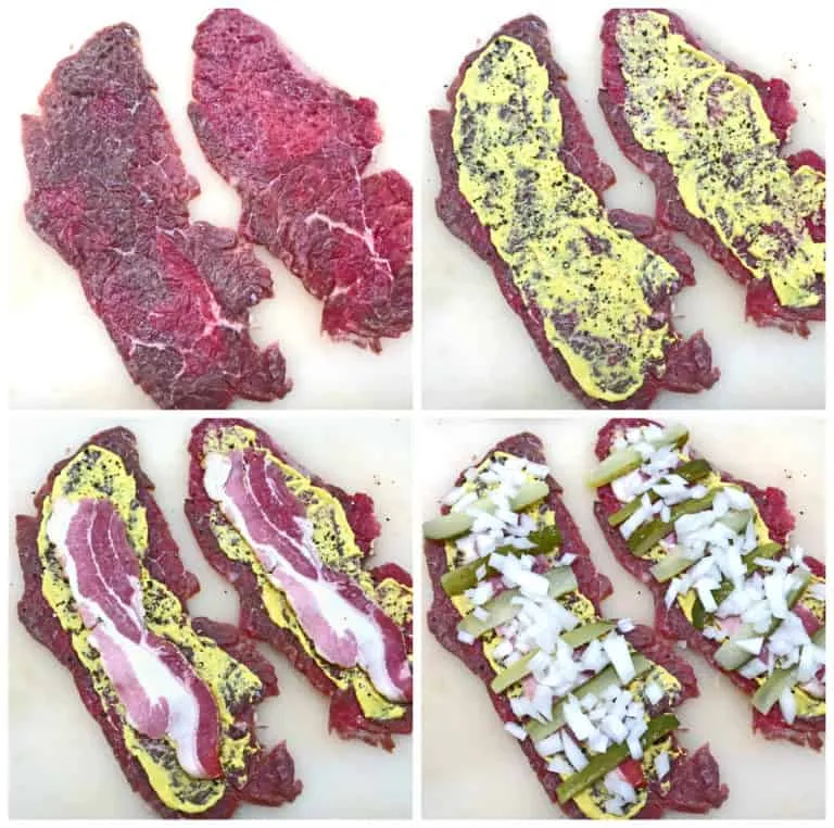 Wie man Rouladen Rinderrouladen deutsches Rezept zubereitet