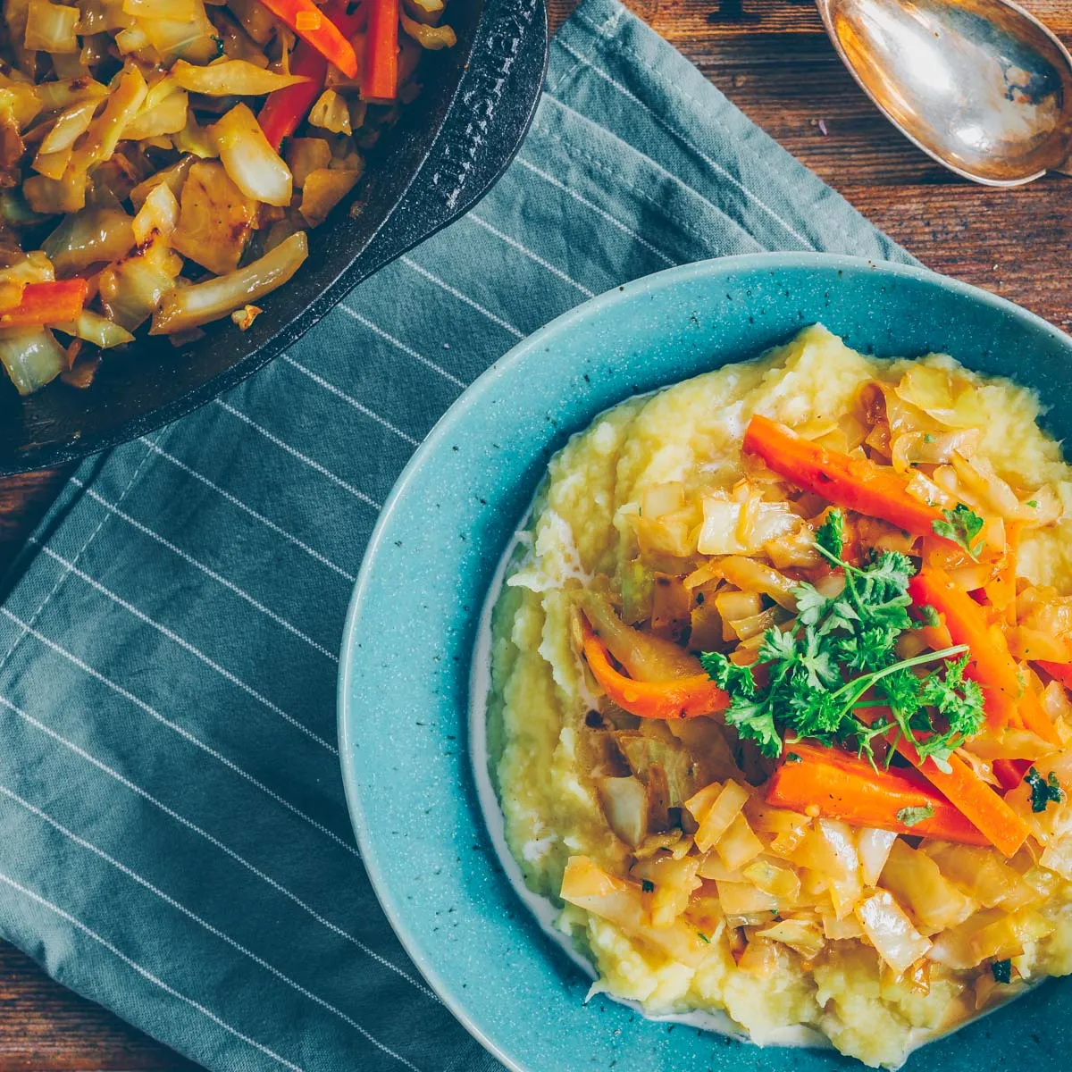 Wintergemüse mit Weisskohl - vegan