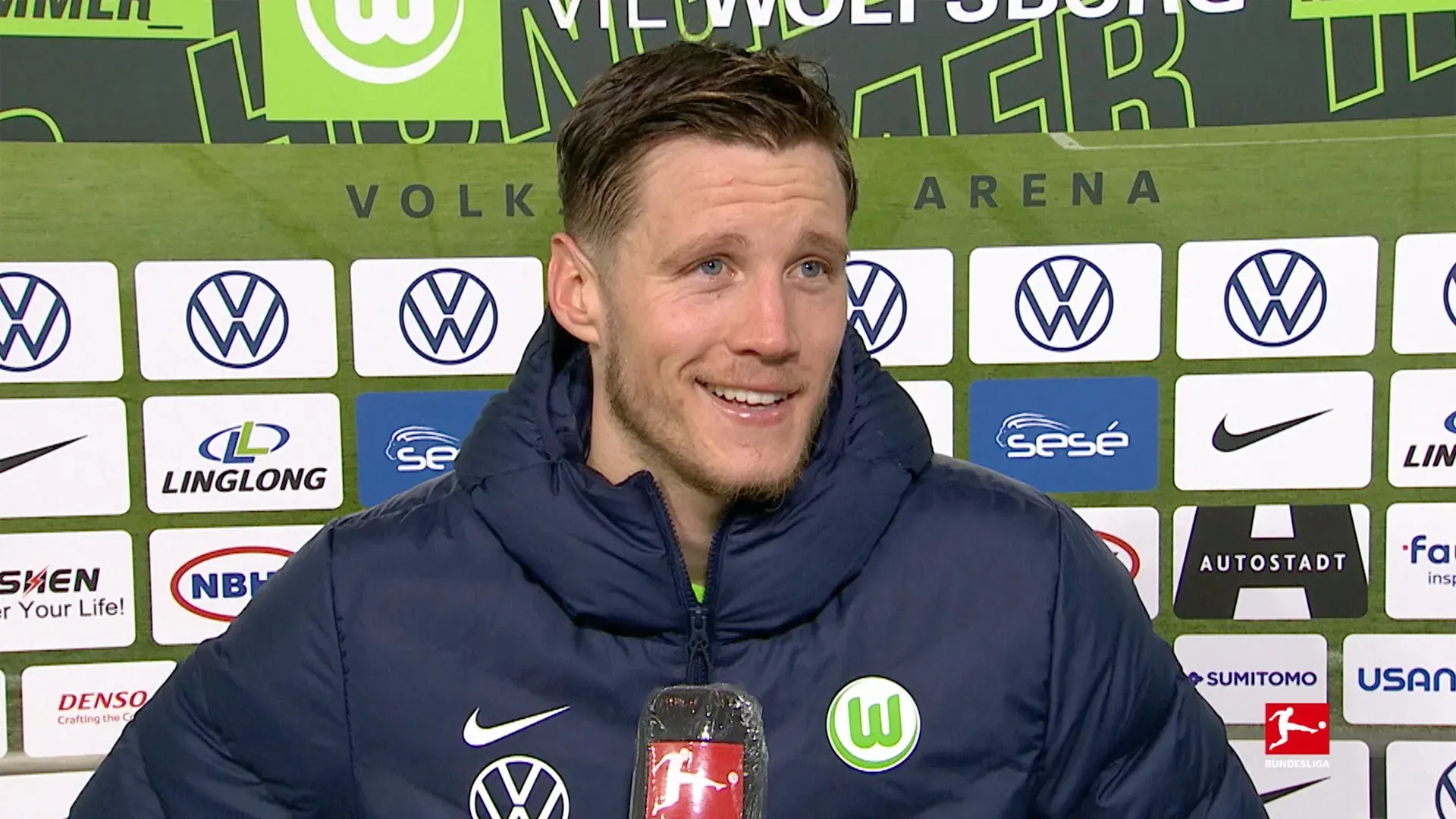 Wout Weghorst feiert ein Tor für den VfL Wolfsburg