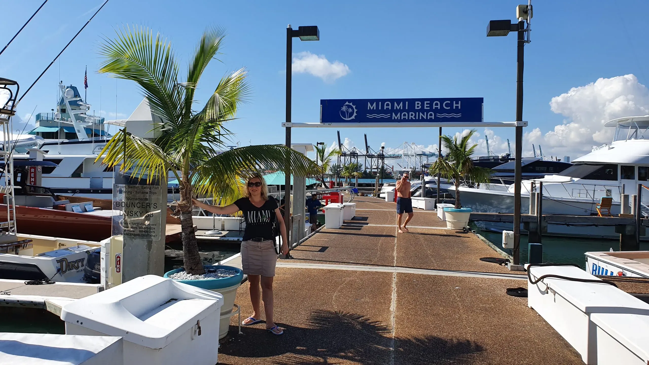 Yachten und Boote in der Miami Beach Marina