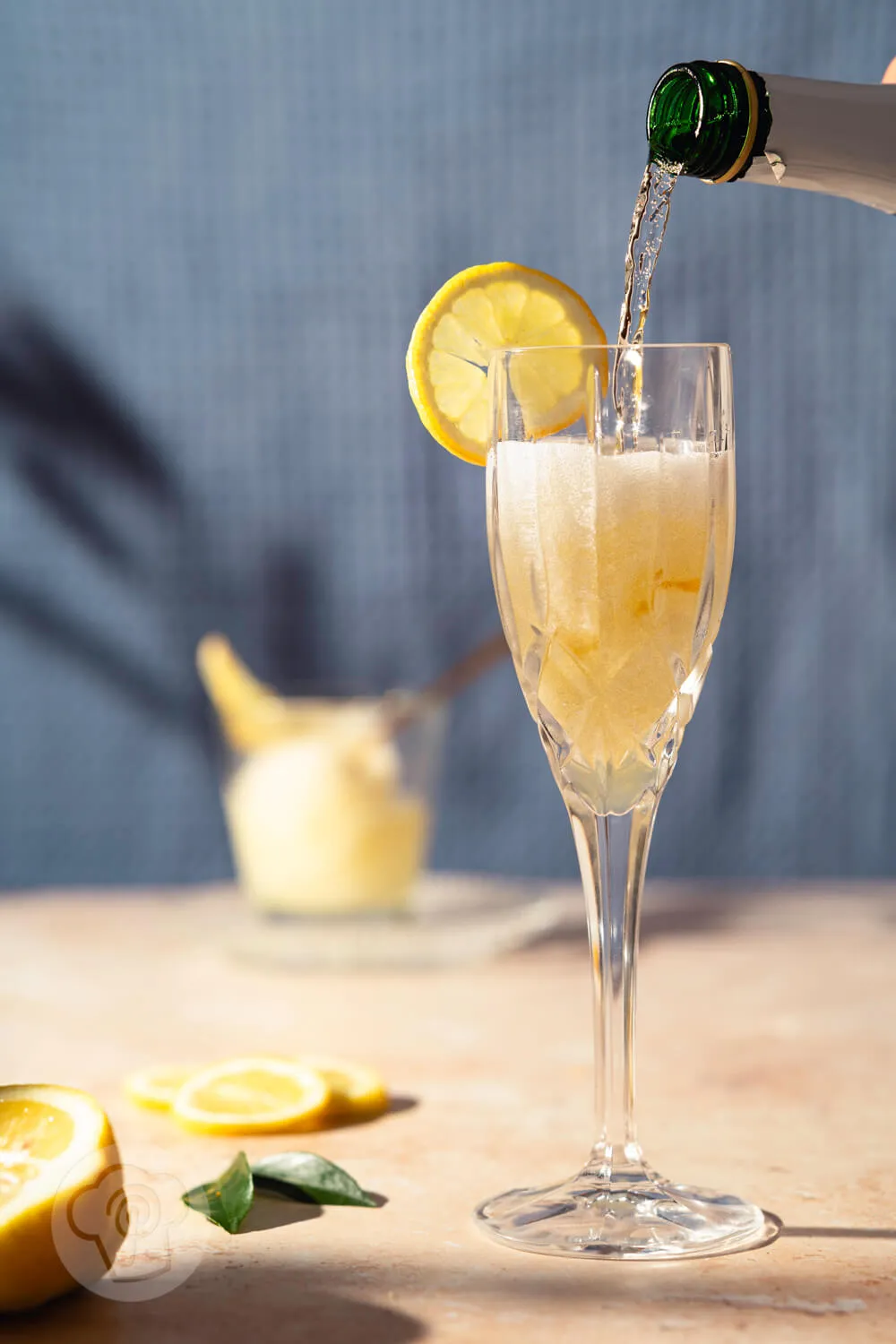 Zitronensorbet mit Sekt verfeinert für einen besonderen Anlass