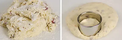 Zubereitung des Scones-Teigs von Hand