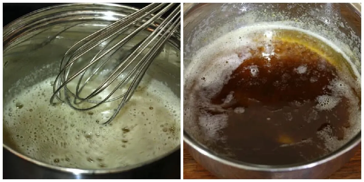 Zubereitungsschritte für gebräunte Butter