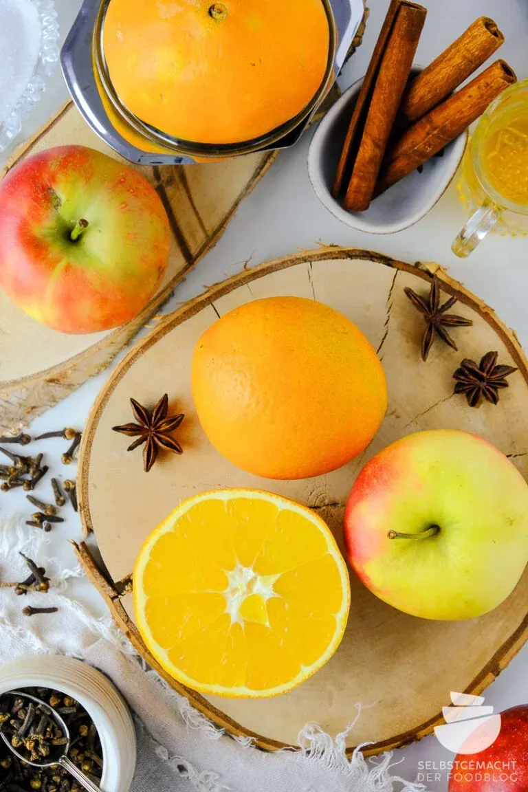 Zutaten für Apfelpunsch