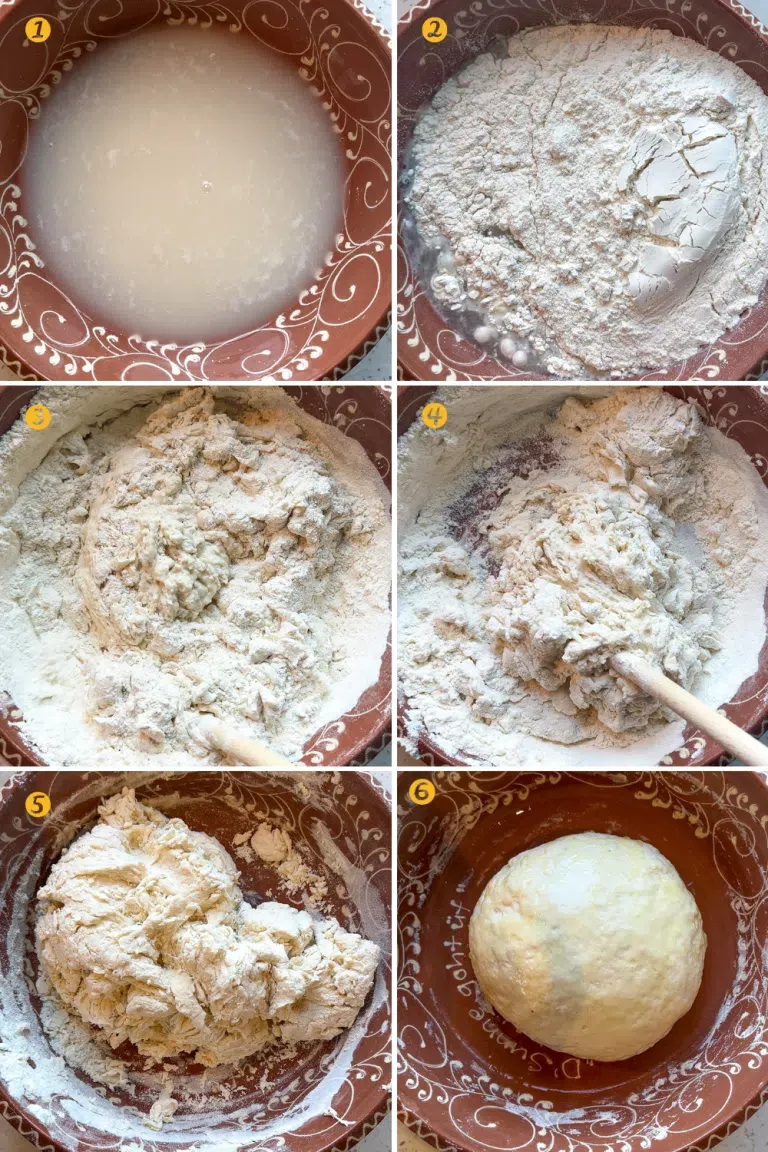 Zutaten für Fladenbrot bereit zum Mischen