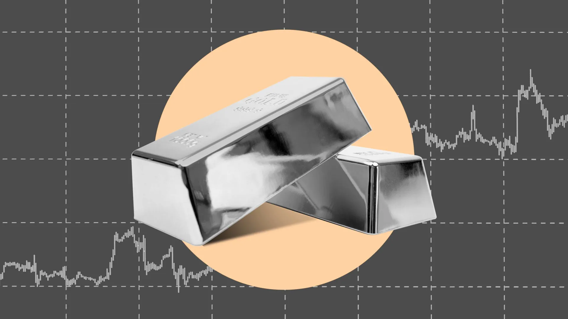 Zwei Goldbarren und ein Kurs-Chart als Teaserbild für den Premium-Newsletter "Handelsblatt Geldanlage".